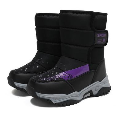 Children Snow Boots Winter Warm Lined Thickened Outdoor Footwear For Boys And Girls