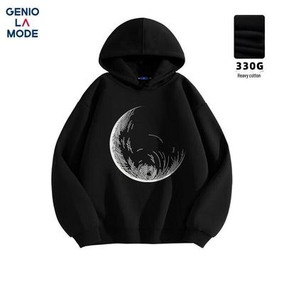 GENIOLAMODE Men's Cosmic Print Hooded Sweatshirt