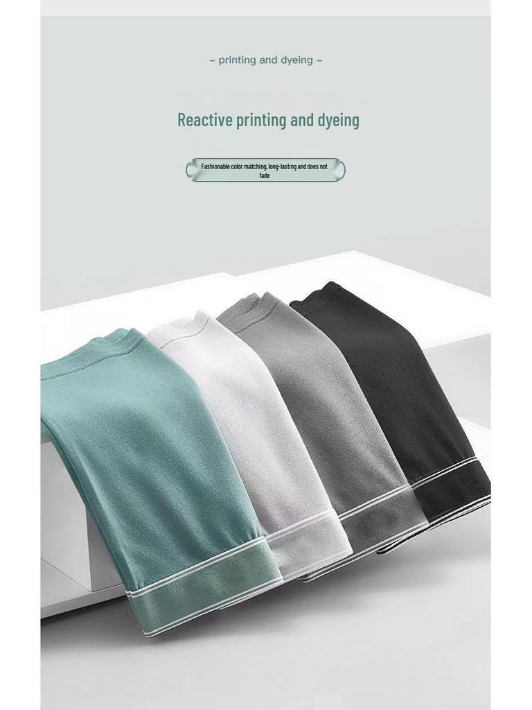 Men's Mid-Rise Seamless Boxer Briefs - 60s Long-Staple Cotton with Graphene Antibacterial Crotch, Breathable & Pure Cotton