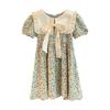 Floral Princess Dress Summer Shortsleeved Korean Lapel Style For Girls