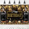 Whisky Cigarre Vintage Bois Fond Photographie Anniversaire Homme Décorations Fournitures de Fête Style Été Bar Décor Mural Rideau