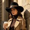 Bull Skull Fedora Hat Dress Up Topper Hat Vintage Western Cowboy Hat  Stage Performance