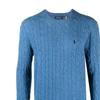 Polo Ralph Lauren FW22 Solid Logo Crew Neck Knit Cashmere Sweater Men Sweater Blue 710876762-008