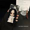Japanese Korean Retro Doll Dark Baby For IPhone 17 16 15 14 13 12 11 Pro Max Plus Shockproof Black Soft Phone Cover