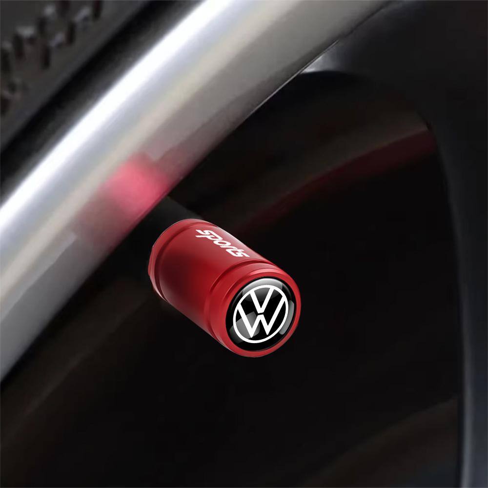 Badge Car Wheel Valve Caps Tire Dust Cover 3D Metal Auto Valve For Volkswagen VW Beetle Touran Golf 4 5 6 MK7 Passat Tiguan Bora