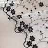 1 pièce Rideau Transparent Brodé Floral Style Campagne Française NAPEARL, Rideau Translucide Dentelle Ondulée pour Salon Chambre Décoration de Maison