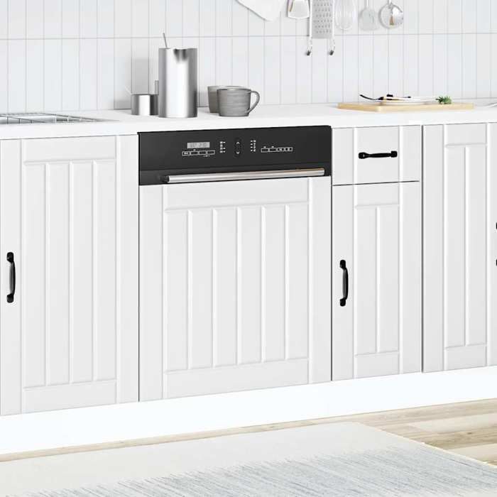 VidaXL Dishwasher Panel Lucca White Engineered Wood 853897