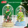 JAKI Jiaqi Christmas Tree Music Box Building Blocks DIY Toy Ornament for Girls