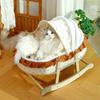 French-Style Cat Bed With Removable Cover Multi-Function Pet Cradle Indoor Cats Soft Nest British Shorthair Ragdoll