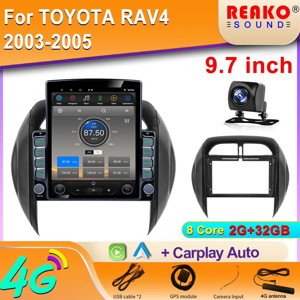 

9,7-дюймовый вертикальный экран Tesla Android автомобильное радио для Toyota RAV4 RAV 4 2003-2005 GPS навигация мультимедийный плеер Carplay 8 core 2GB+32GB