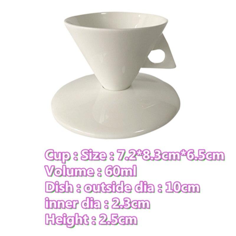 Espresso Set 60ml Italian Unique Creative Couple Ceramic Coffee Cup Homemade Cup White Tea Coffee Maker