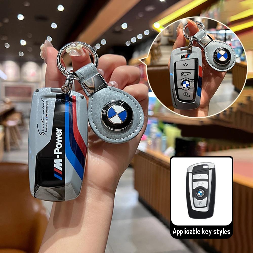 BAGE7 2026 Car Sticker ABS Racing stickers Car Remote Key Case Cover Shell For BMW 1 3 5 Series X1 X3 X5 F10 F20 F30 F34 F18 F25 F11 M