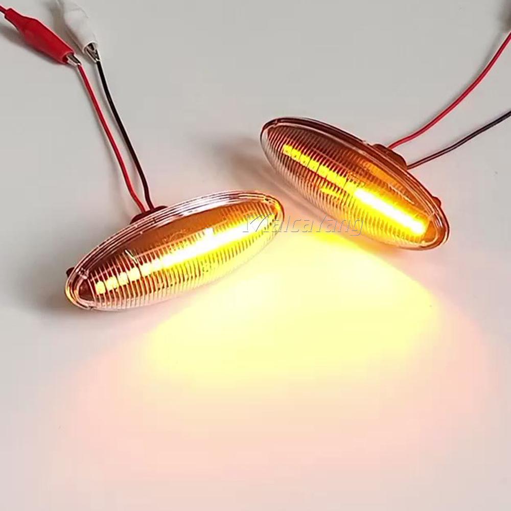 1 Pair LED Car Dynamic Side Marker Blinker Light For Toyota Yaris Mk2 COROLLA Auris Mk1 E15 RAV4 Mk3 Scroll Turn Signal LampTurn Signal 2