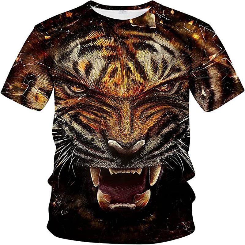 3D Animal T Shirt Man 3D Printing Tees O Neck T Shirts Hip Hop Men Casual Short Sleeve Black T Shirts Summer Top