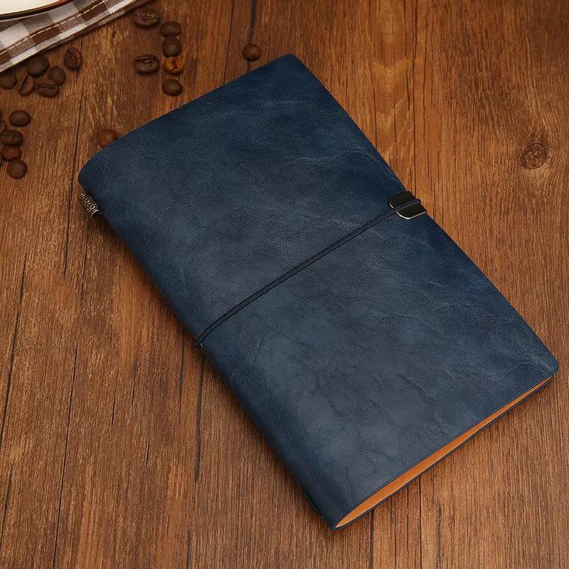 A6 Retro Travel Faux Leather Planner Notebook - Nostalgic Custom Multifunctional Design for Business