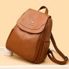2024 Women's Casual Soft Leather Backpack - Large Capacity All-Match Schoolbag & Travel Bag