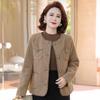 BaoXiao Elegant Plaid Spring/Autumn Cardigan Jacket