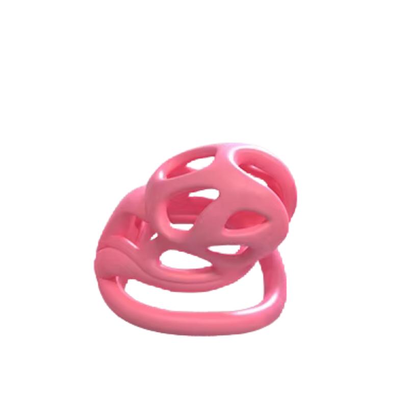 New Male Chastity Embedded Resin Cage with 4 Adjustable Rings Breathable Resin Chastity Belt for Penis Ring Chastity Toy 18+