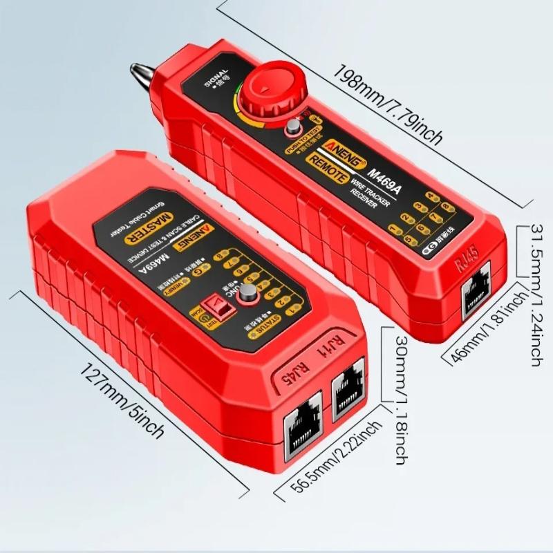 2026 Multifunktionaler Netzwerkkabeltester RJ45 RJ11 ANENG M469A Netzwerk-Analysator LAN-Kabeltester Draht-Tracker Tracer Toner-Detektor Leitungsprüfwerkzeuge