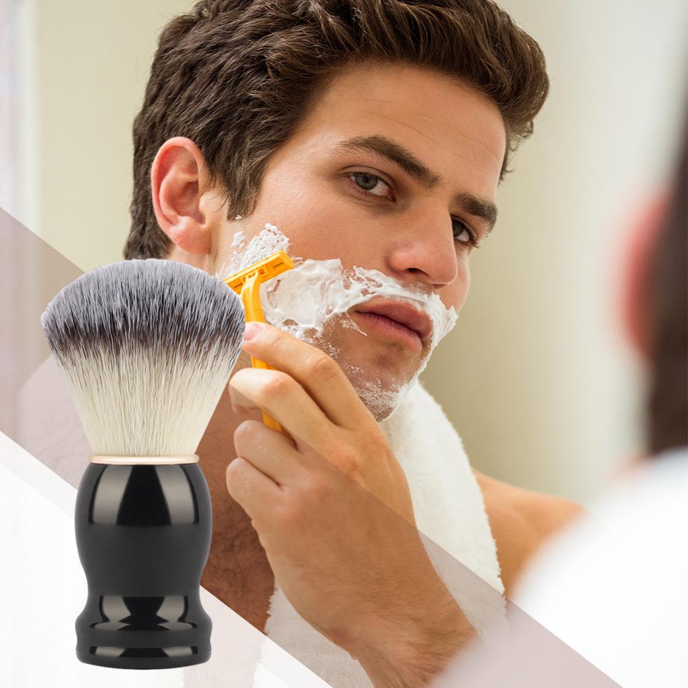 Men Shaving Brush Facial Razor Brush Ergonomic Handle Face Cleaning Brush for Father Boyfriend Husband