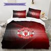 Věrní fanoušci MUFC Sada povlečení prošívaná přikrývka Povlak na přikrývku Povlak na polštář Domácí dekorace Narozeninový dárek (1 * povlak na peřinu + 2 * povlak na polštář, bez jádra)