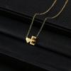 Trendy Heart-Shaped Alphabet Pendant Necklace