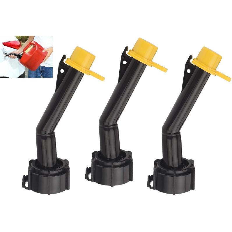 3 Pcs Fuel Gas Can Jug Spouts Nozzles & Rings & Caps For Blitz 900302 900092 900094 Old Style Easy To Tall And Use For Fuel, Diesel, Kerosene, Gas,