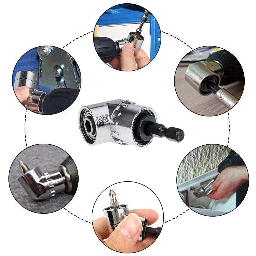 Short/Long Drill Adapter Attachment 105/90 Degree Right Angle Head  Bend Device  Wrenches