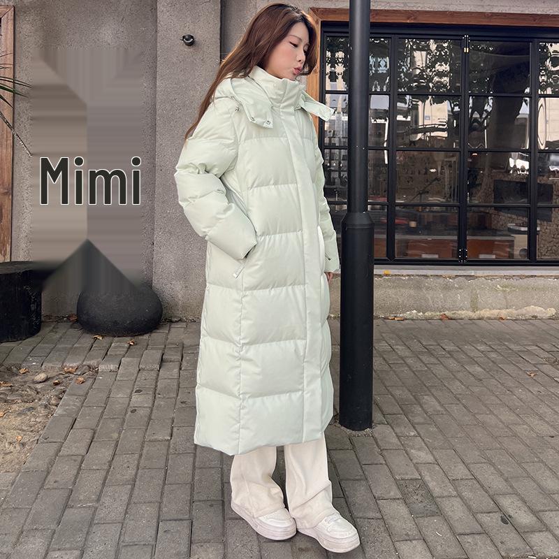 2024 New Women's Mid-Length Thick Down Jacket - Winter Over-the-Knee Warm Outerwear, Versatile and Simple Design