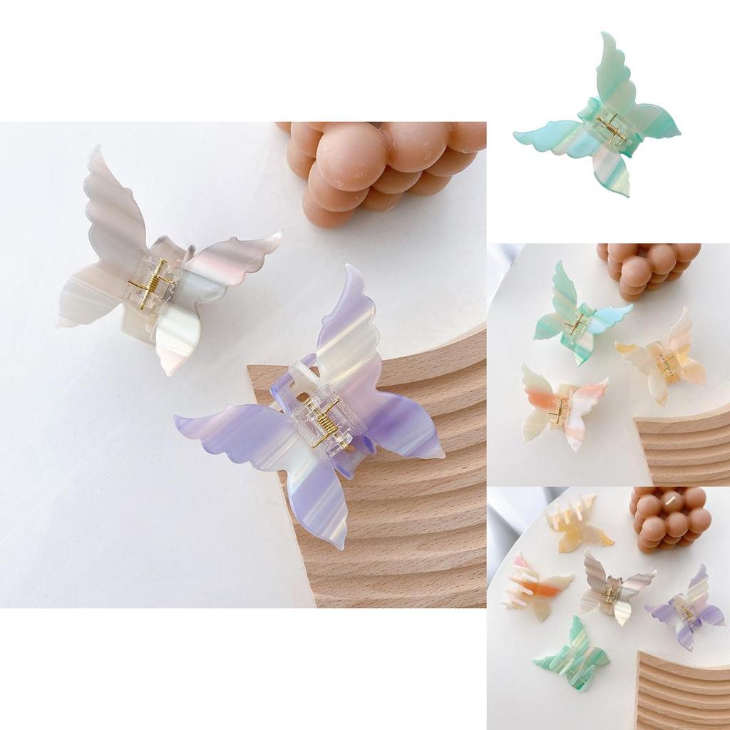 Elegant Handmade Acetate Hair Claw Clip With Butterfly Style For Trendy Girls