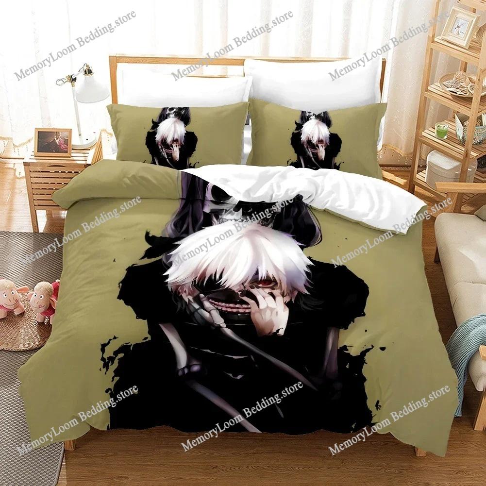 Tokyo Ghoul Modern Bedding Set Single-Twin-Full-Queen-King Size Adult Kid Bedroom Breathable Duvet Cover 3D Print Vibrant Anime