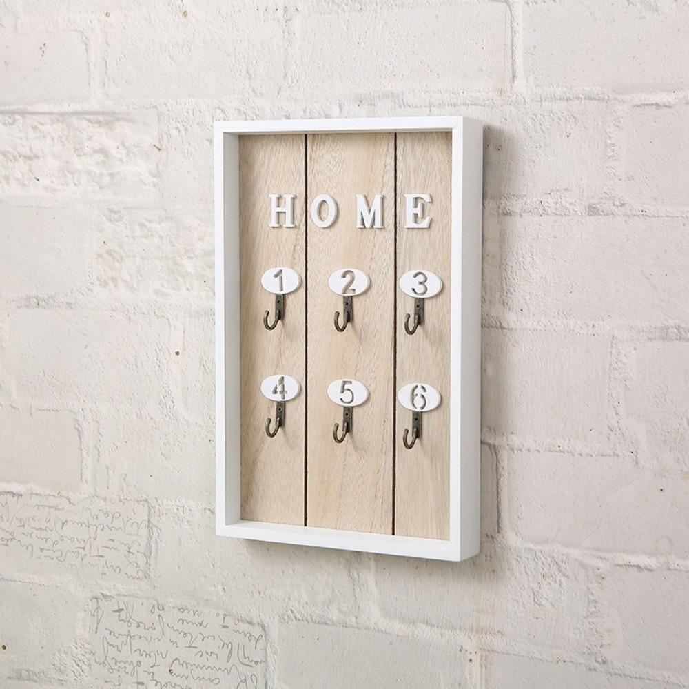 Wall Mount Wooden Key Holder Rustic Cabinet Key Rack Modern Key Storage Shelves  Entryway