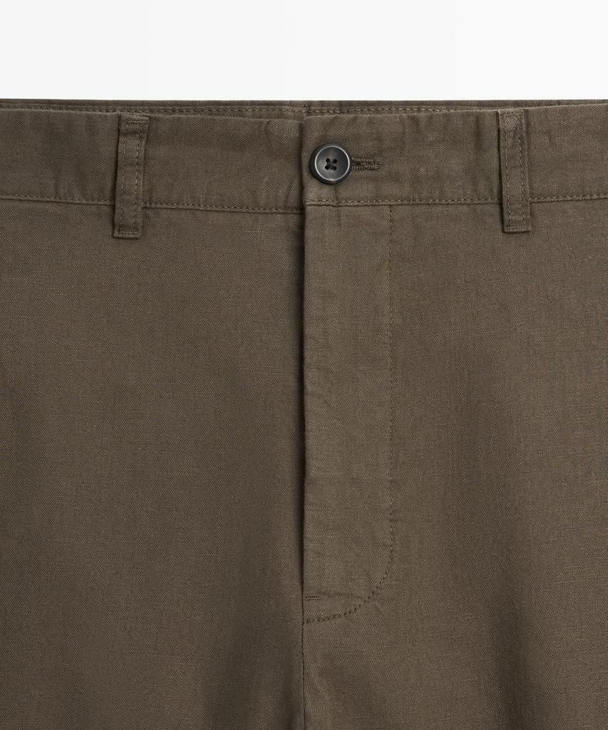Masimodutti Linen Cotton Straight Fit Pants