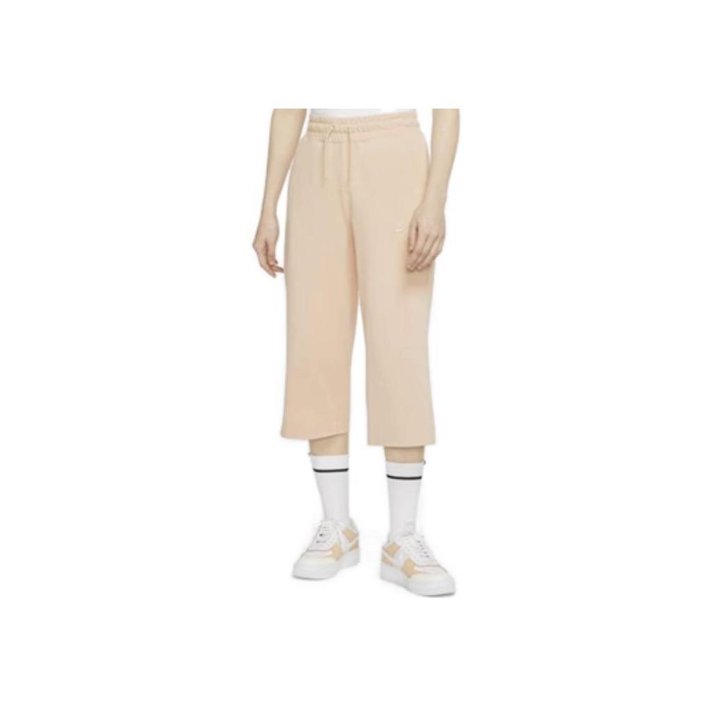 Nike Sports Lifestyle Series Solid Color Wide Leg Cropped Pants Women Pants Nude CJ3749-287
