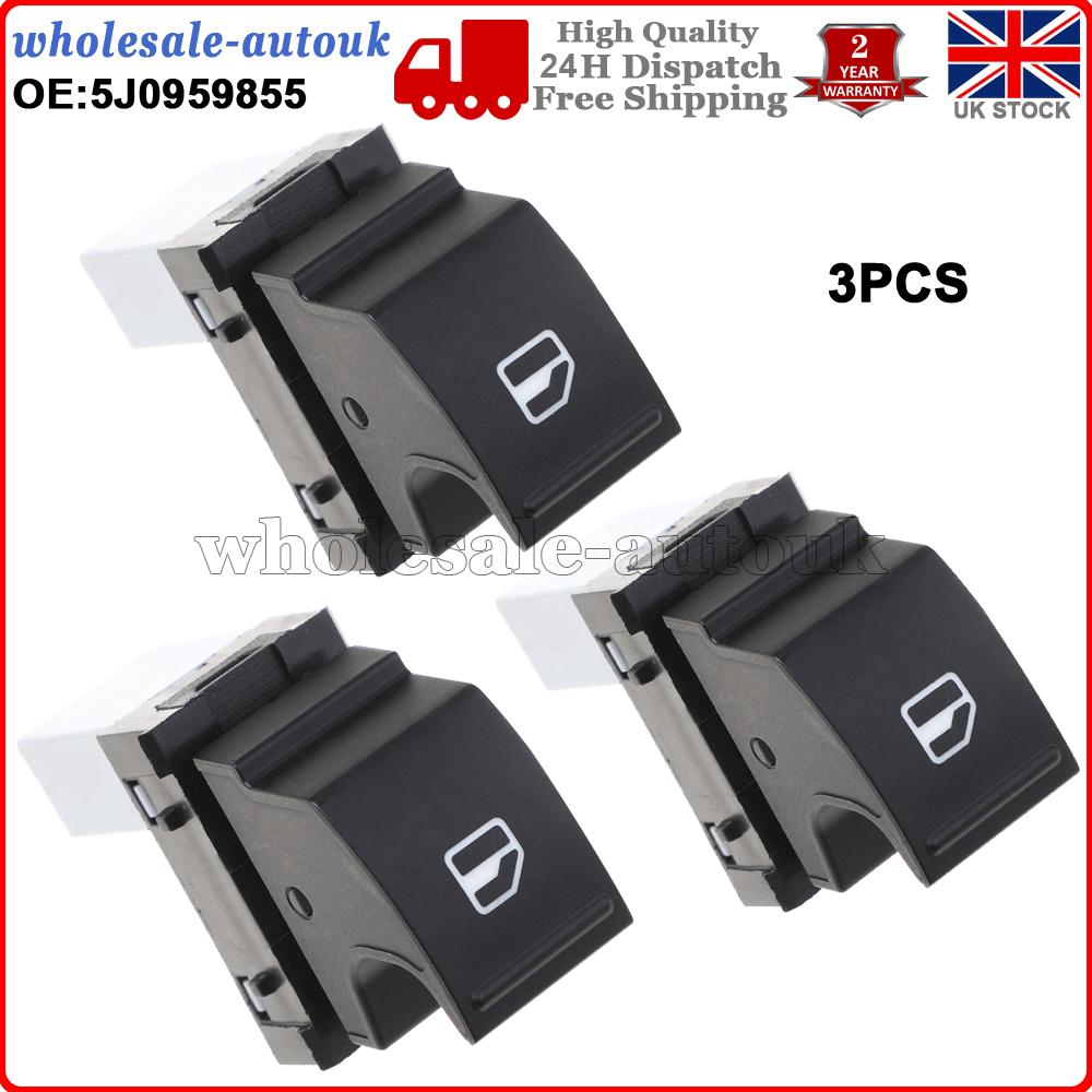 3x Window Lifter Control Single Switch For VW Golf MK5 6 Jetta Passat B6 Amarok