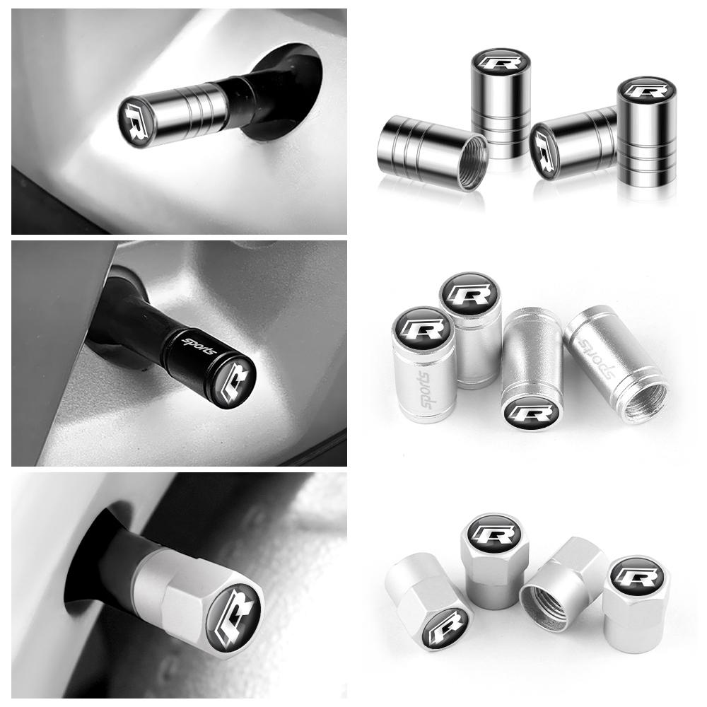 Car 3D Metal Logo Wheel Stem Air Valve Caps Tire Dust Cover for Volkswagen VW Golf 4 Motion MTM Polo Passat Jetta GTI Caddy Bora Bu2