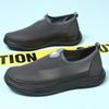 New Men's Casual Mesh Flats Breathable Shoes Male Lightweight Round Toe Flat Shoes Comfortable Slip-On Walking Shoes