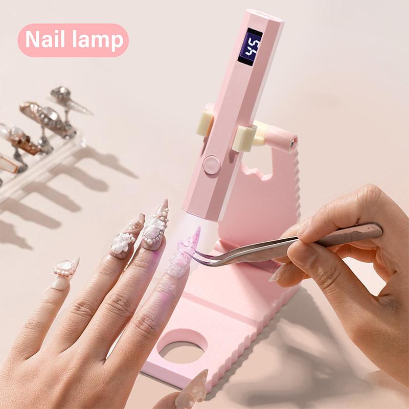 Handheld Uv Light For Gel Nails Portable Uv Nail Lamp Rechargeable Led Nail Lamp For Nails Art Desk Stand