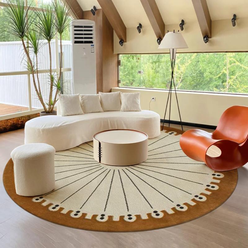 Light Luxury Carpets for Living Room Large Round Lounge Rug Fluffy Soft Cloakroom Floor Mat Washable Bedroom Decor Plush Carpet