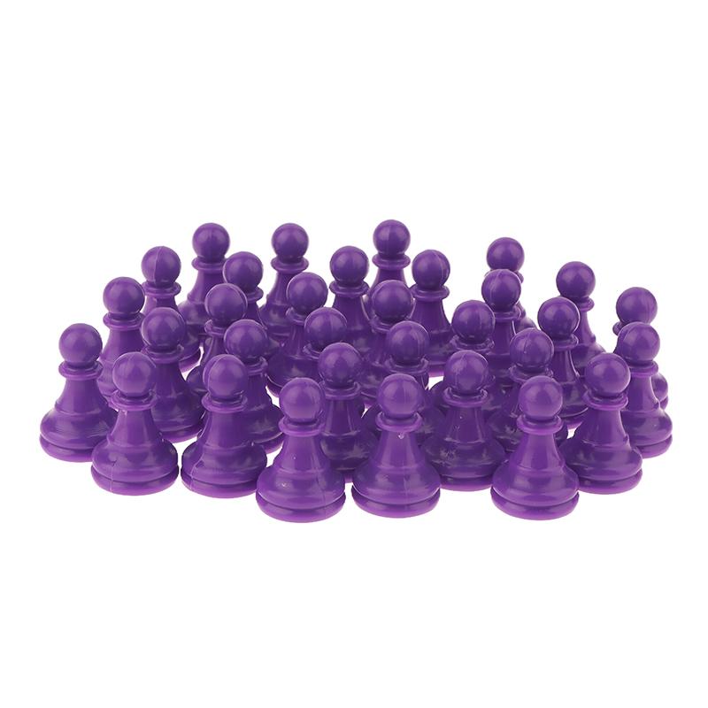 32Pcs 2.5*1.5Cm Chessman Plastic Pawns Checkers Pieces For Games Tabletop Markers Components