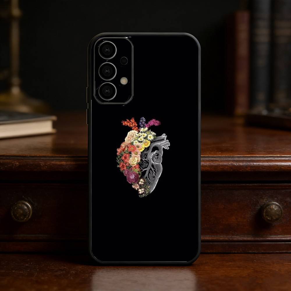 Anatomy Skeleton Phone Case For Samsung S25,S24,S21,S22,S23,S30,Ultra,S20,Plus,Fe,Lite Black Shell