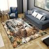 Vintage Deer Carpet Rug for Living Room Bedroom Home Sofa Decoration,Kids Play Non-slip Floor Mat