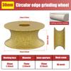 3in Dia Vacuum Brazed Diamond Grinding Wheel 20mm Bore Dia Demi-Bullnose Marble Stone Edge Profile Grinding Disc 46 Grit