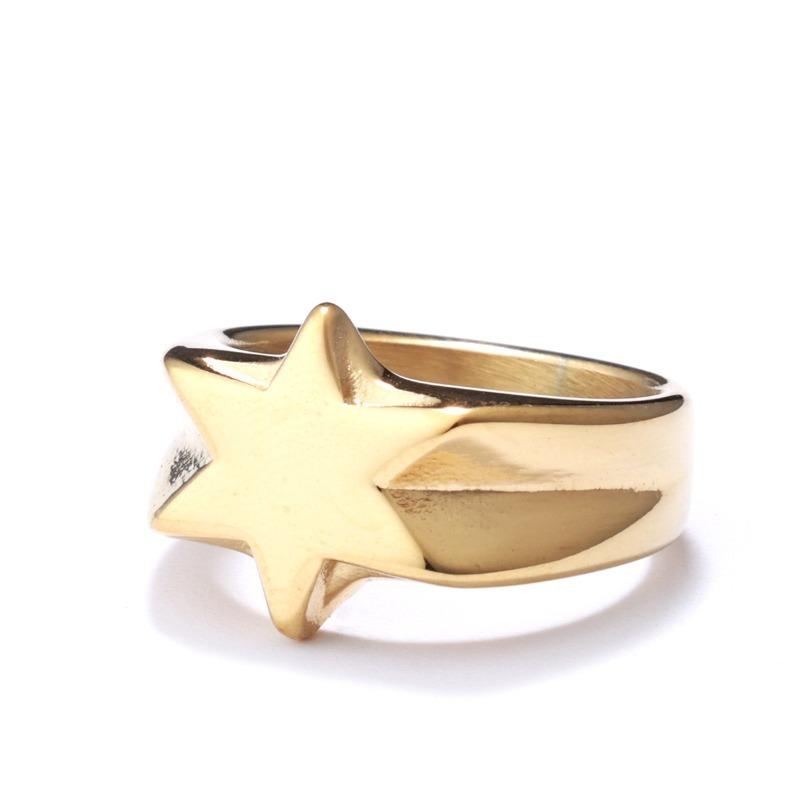 Stainless steel sunflower polished unisex ring