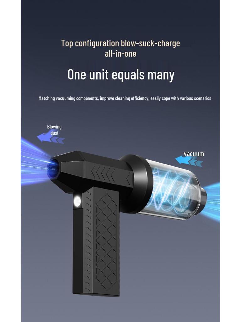 Handheld Wireless Mini Turbine Fan & Camping Vacuum Cleaner Combo