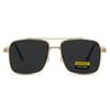 Men and Women Vintage Polarized Sunglasses Square Sun Glasses Luxury Brand Metal Frame Eyewear Designed for Night Vision Driving
