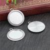 10 pièces Taille intérieure 20 mm Plaqué Argent Antique et Bronze et Rhodium et Noir Style Classique Cabochon Base Support Breloques Pendentif