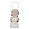 Makeup Bag with Mirror and  ing Hook Foldable Cosmetic Toiletry   for Travel Hotel Bathroom Black