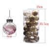 Festive Xmas Tree Hanging Ornaments Glitter Christmas Balls Baubles