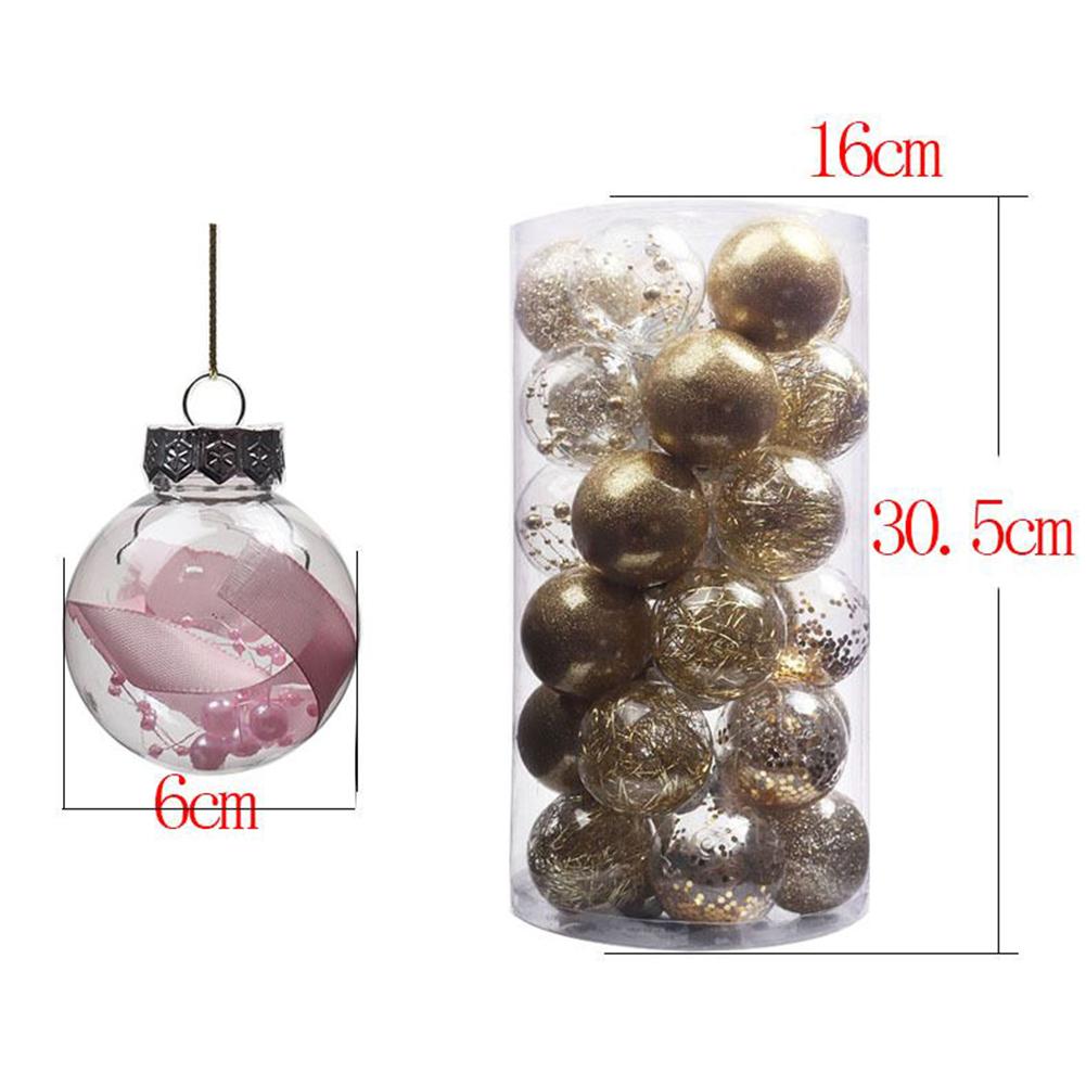 Festive Xmas Tree Hanging Ornaments Glitter Christmas Balls Baubles